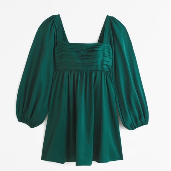 Abercrombie Emerson Balloon Sleeve Babydoll Mini Dress - Picture 2 of 9